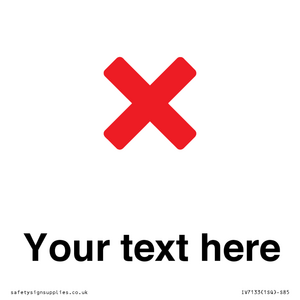 Custom plain background, red cross sign